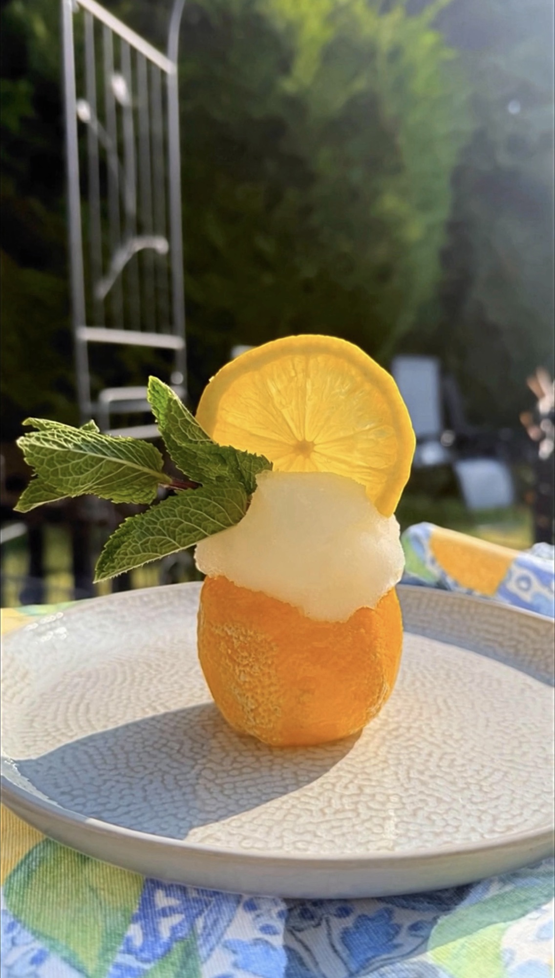 Ninja Creami Lemon Sorbet in Lemon Cups